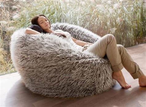 bean bag fake fur|faux fur oversized bean bag.